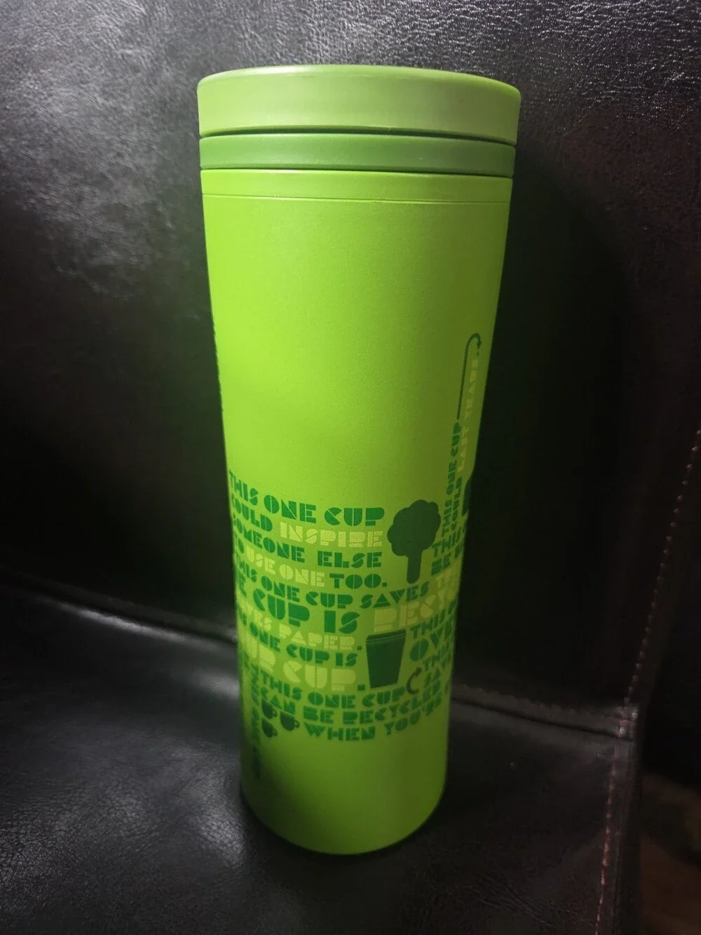 Starbucks Reusable Travel Tumbler Green Eco Cup 8 In - Used